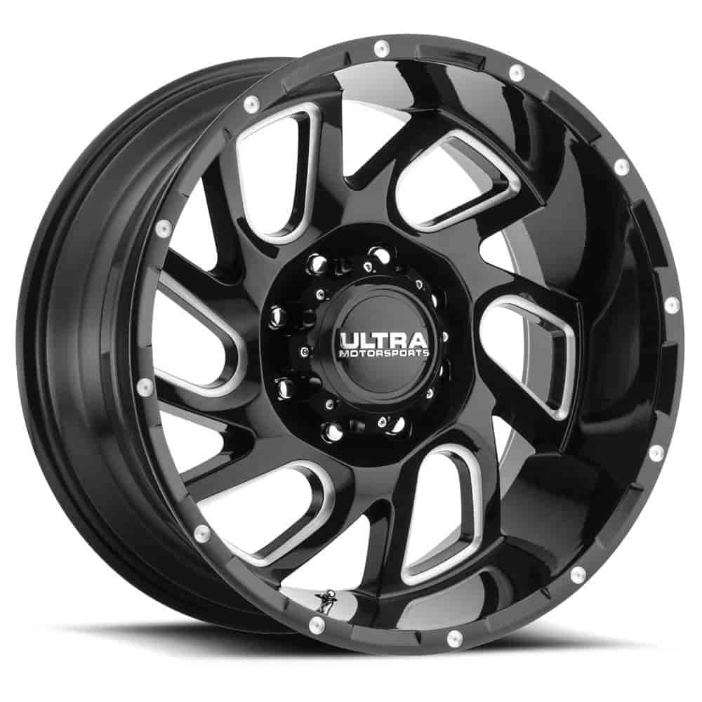 Carnage 20X10 6X5.5 4.5BS -25 Gloss Black w/ Milled Accents