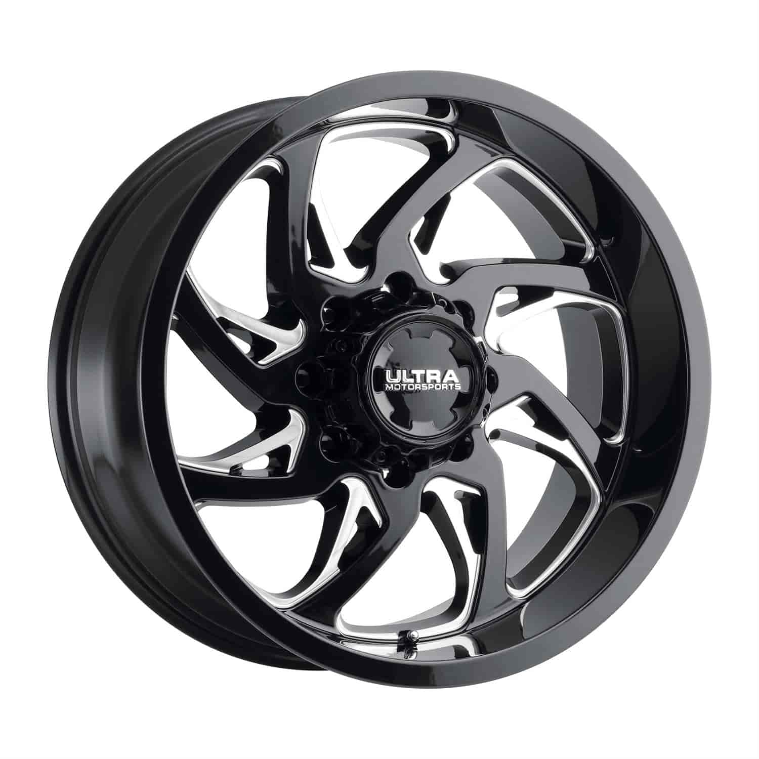 230-Series Villain Wheel, Size: 20x10", Bolt Pattern: 5x5.5"/5x5" [Gloss Black w/Milled Accents]