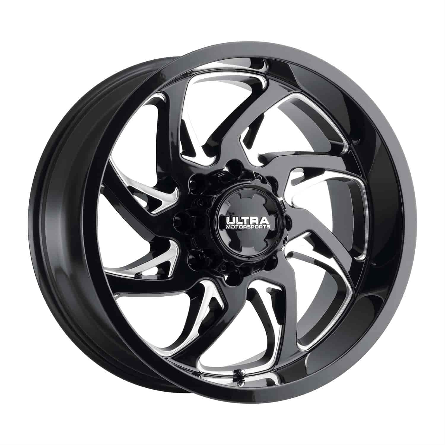 230-Series Villain Wheel, Size: 20x10", Bolt Pattern: 6x5.5"/6x135 mm [Gloss Black w/Milled Accents]