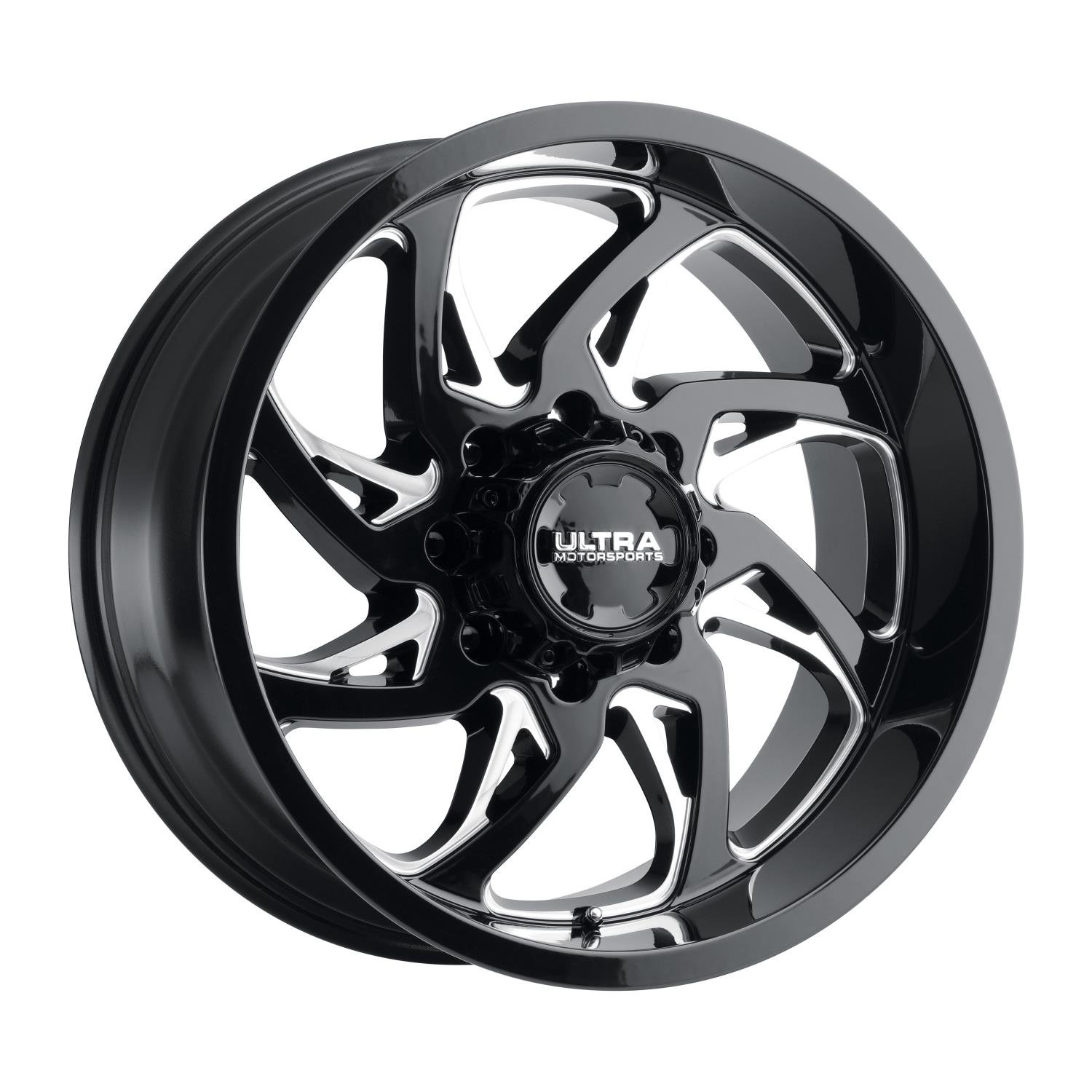 230-Series Villain Wheel, Size: 17x9", Bolt Pattern: 6x5.5"/6x135 mm [Gloss Black w/Milled Accents]