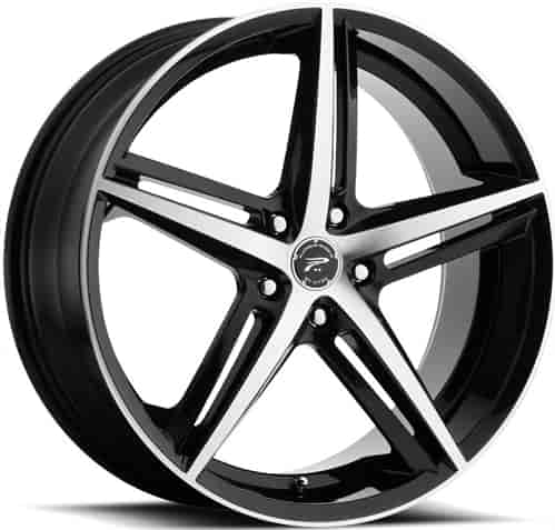 Platinum 440 Smooth Trip Gloss Black w/ Diamond Cut Face Wheel 20" x 8.5"