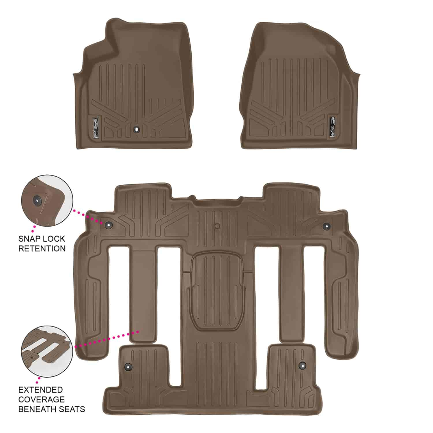 MAXFLOORMAT Floor Mat Set Tan