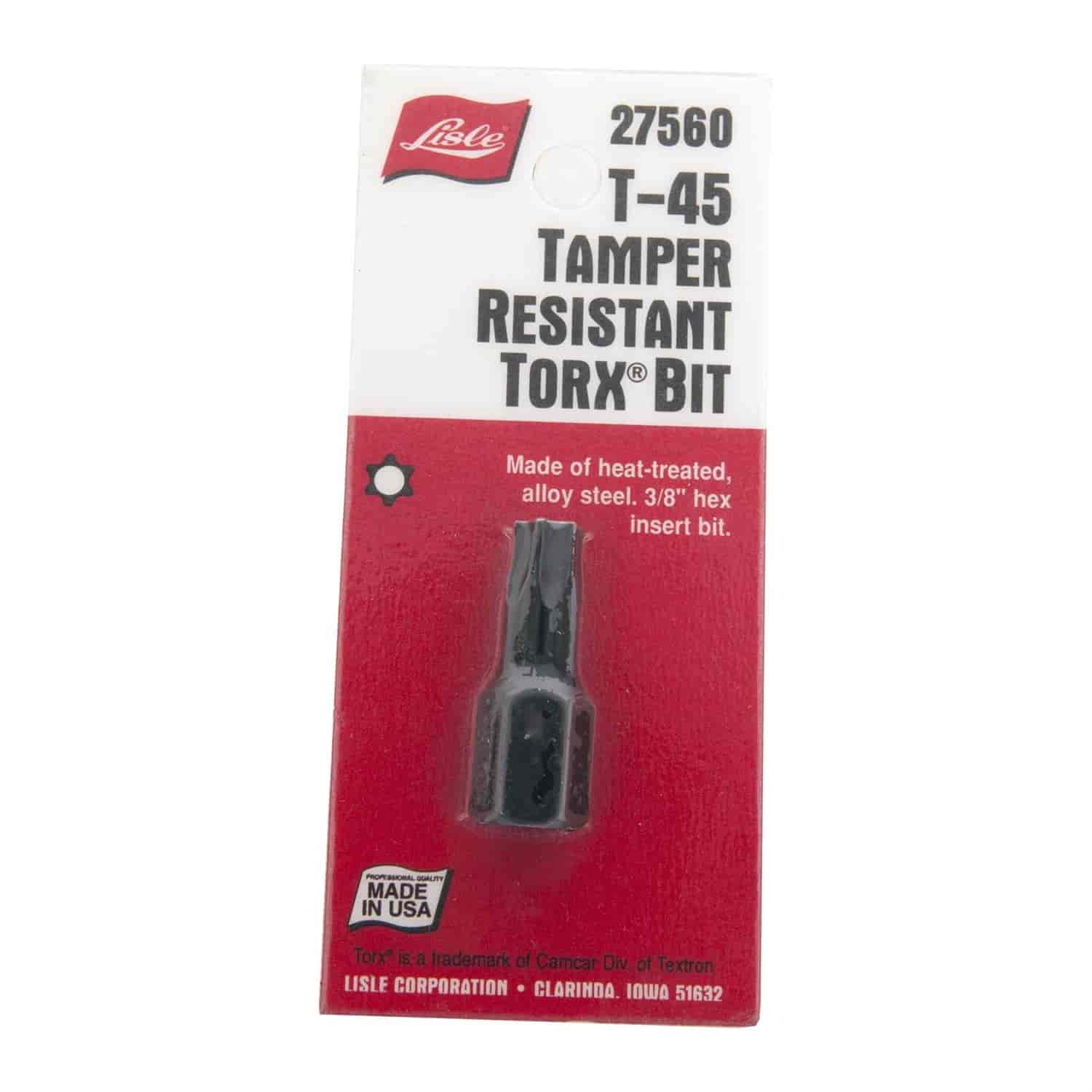 T45 Tamper Resistant Torx Bit