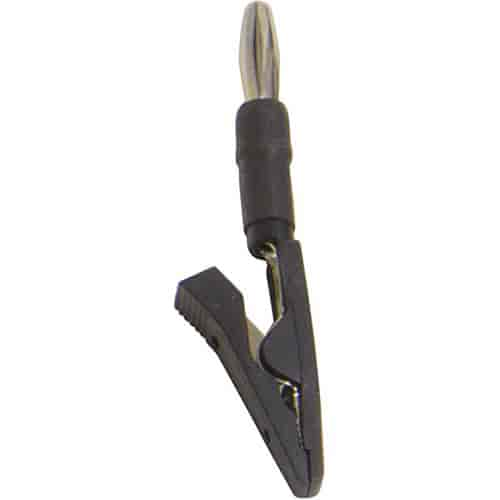 Male Banana Alligator Clip Black 4mm