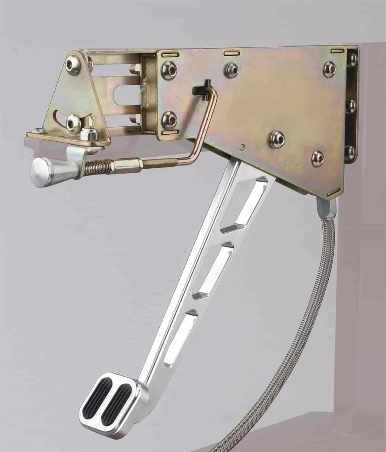 Under-the-Dash Foot Operated Emergency Brake Windowed Arm