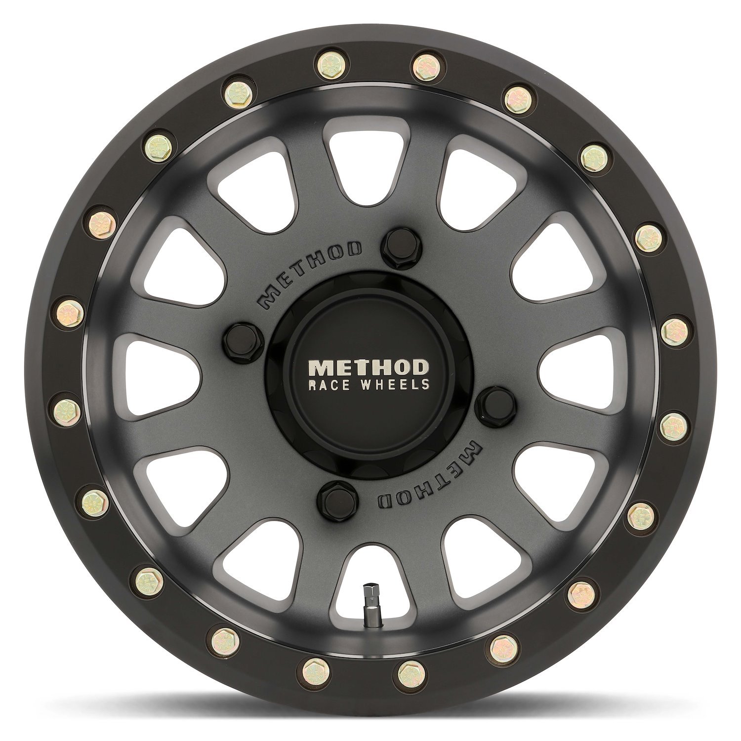 MR40157046852B UTV MR401 UTV Beadlock Wheel [Size: 15" x 7"] Titanium w/ Matte Black Ring