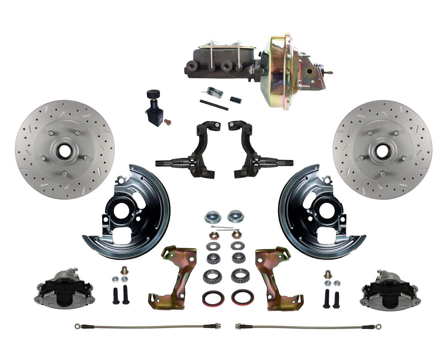 GM A/F/X-Body Front Disc Brake Conversion Kit w/Stock Height Spindles