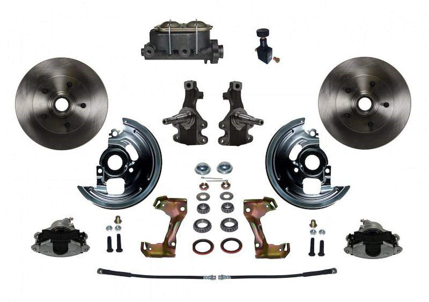 GM A/F/X-Body Front Disc Brake Conversion Kit w/2 in. Drop Spindles