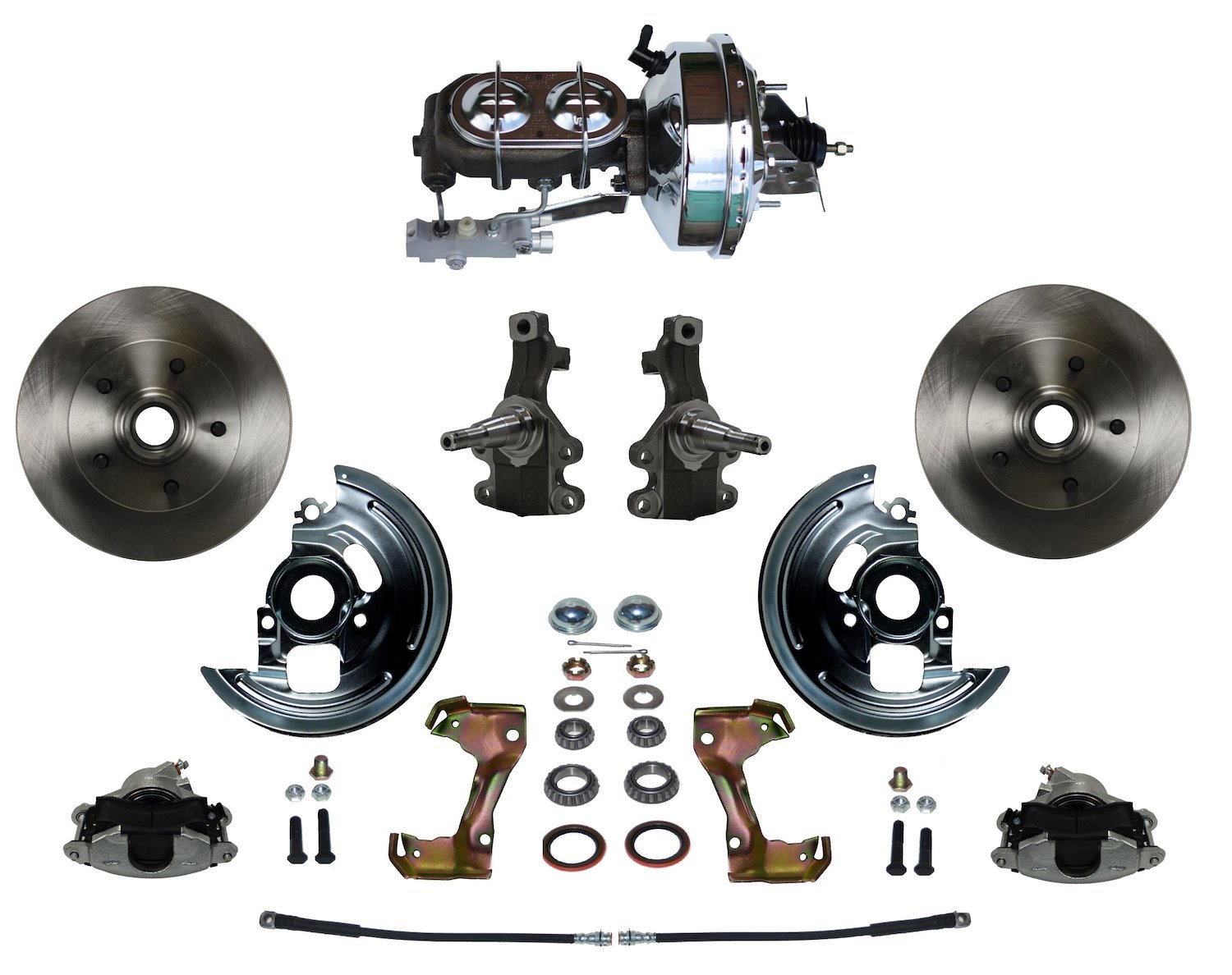 GM A/F/X-Body Front Disc Brake Conversion Kit w/2 in. Drop Spindles