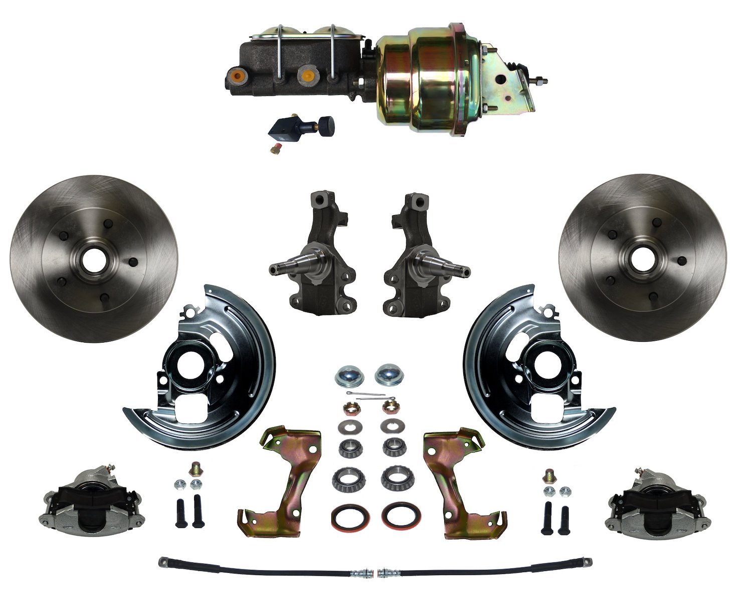 GM A/F/X-Body Front Disc Brake Conversion Kit w/2 in. Drop Spindles