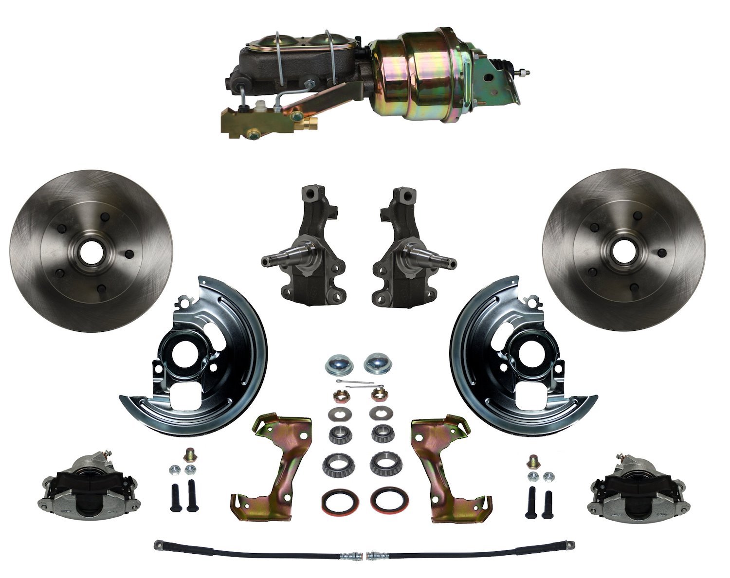 GM A/F/X-Body Front Disc Brake Conversion Kit w/2 in. Drop Spindles