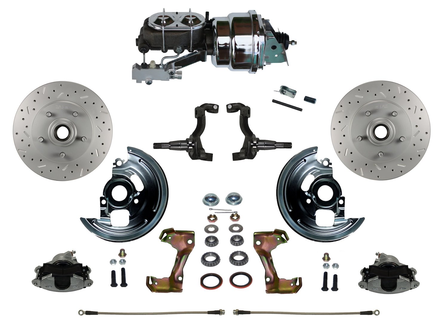 Chevy II/Nova Front Disc Brake Conversion Kit w/Stock Height Spindles