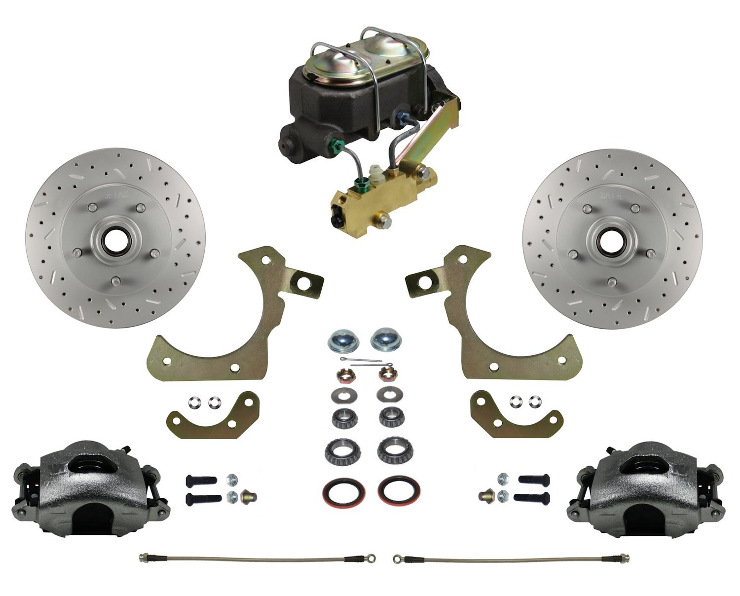 1955-1958 Chevy Tri-Five, GM Full Size Front Disc Brake Conversion Kit w/ Factory Spindles