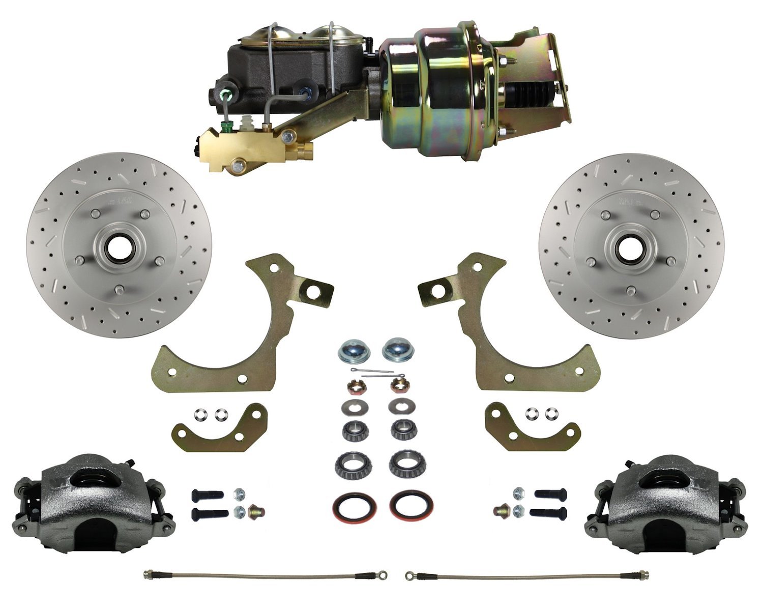 1955-1958 Chevy Tri-Five, GM Full Size Front Disc Brake Conversion Kit w/ Factory Spindles