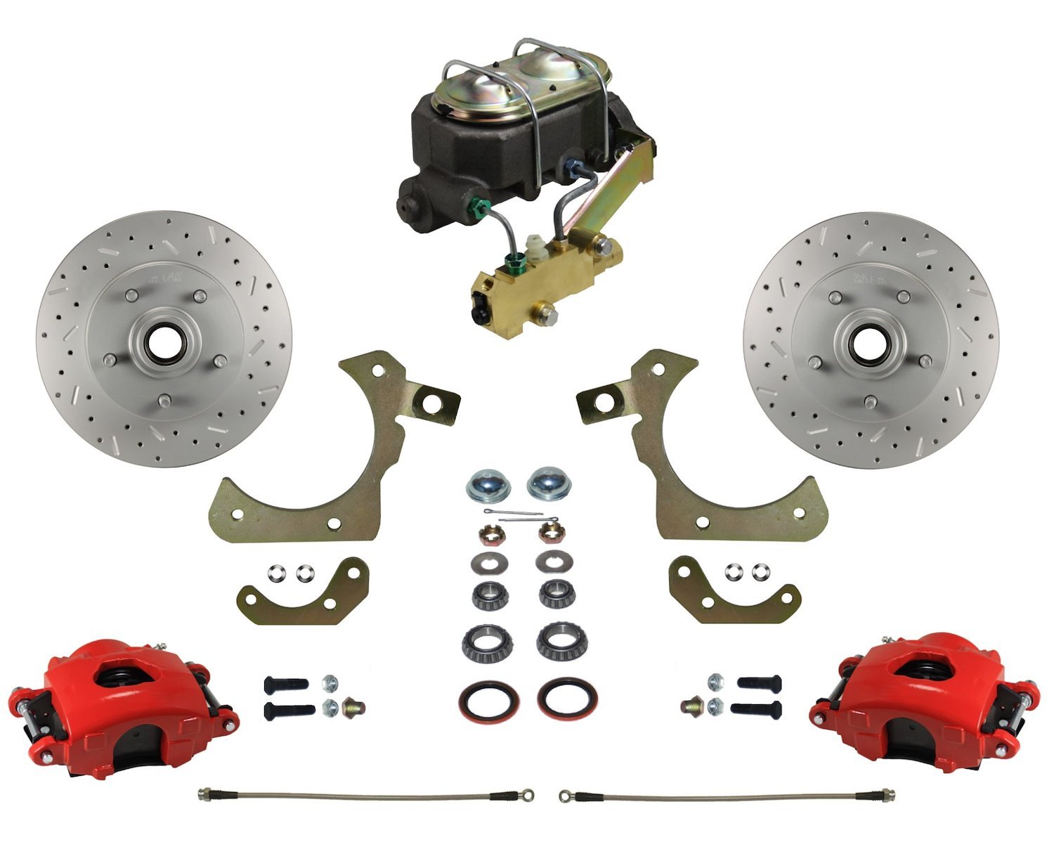 1955-1958 Chevy Tri-Five, GM Full Size Front Disc Brake Conversion Kit w/ Factory Spindles