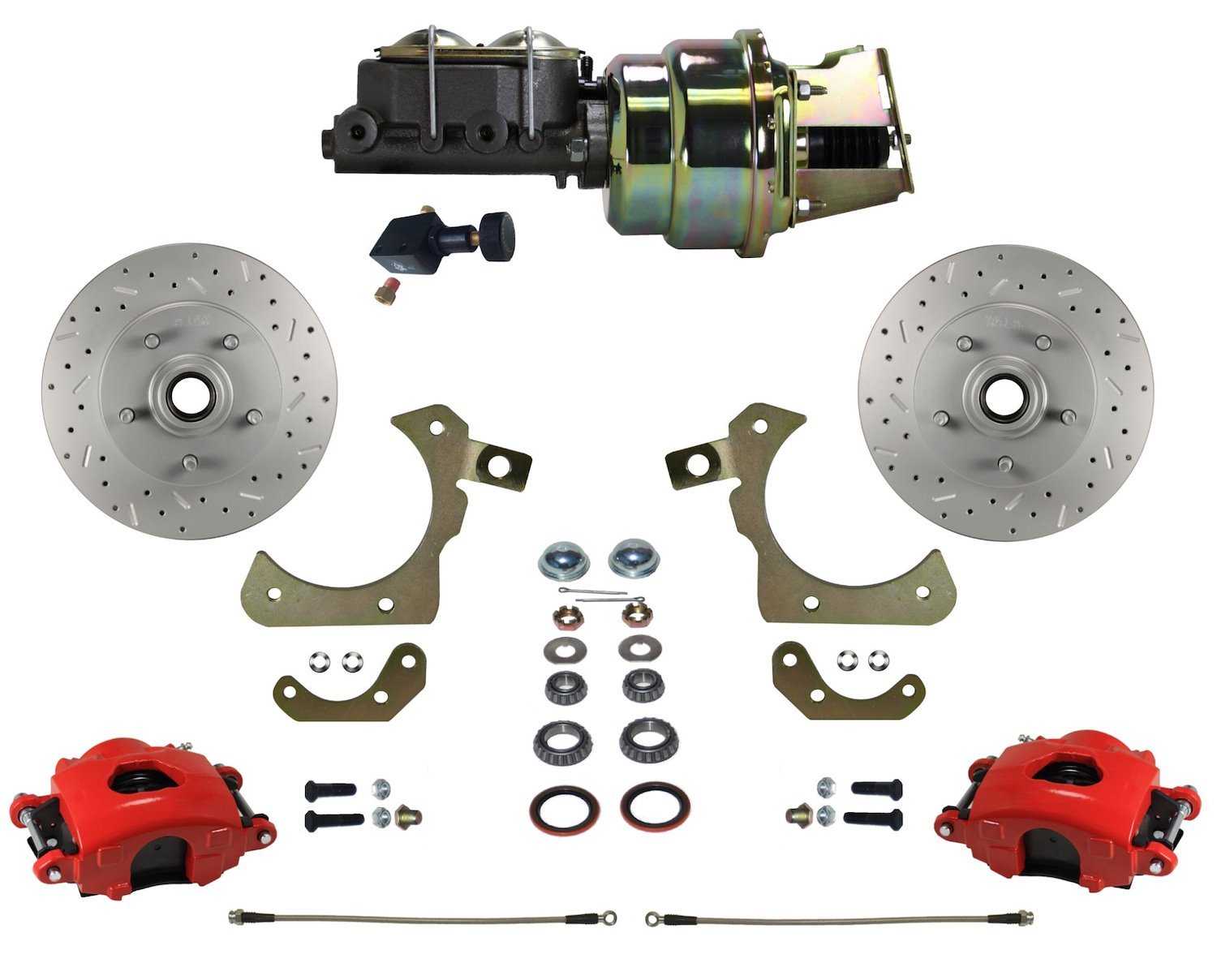 1955-1958 Chevy Tri-Five, GM Full Size Front Disc Brake Conversion Kit w/ Factory Spindles