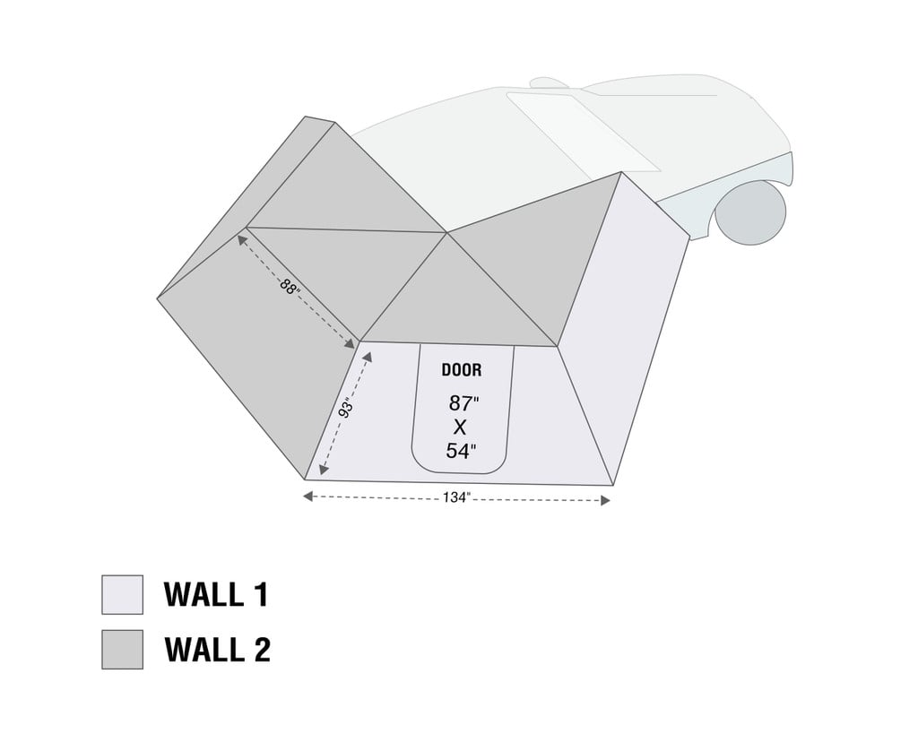 Nomadic 270 LT Awning Wall 1 Passenger Side