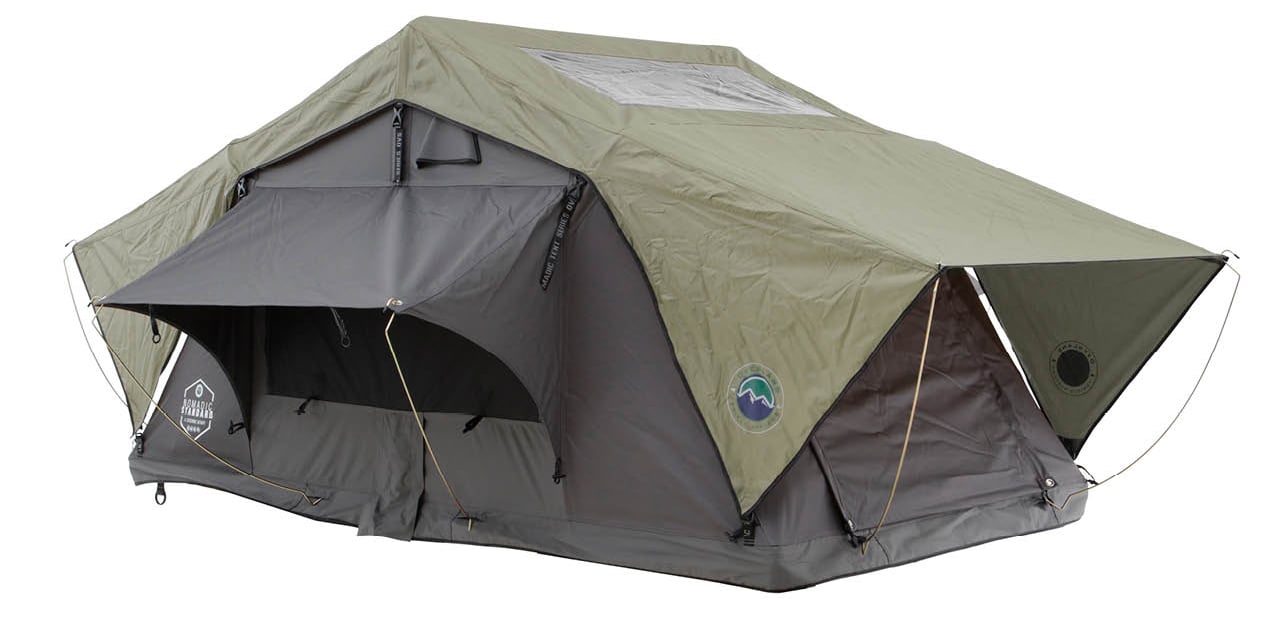 N2S Nomadic 2 Standard Roof Top Tent Gray Body Green Rainfly, Universal