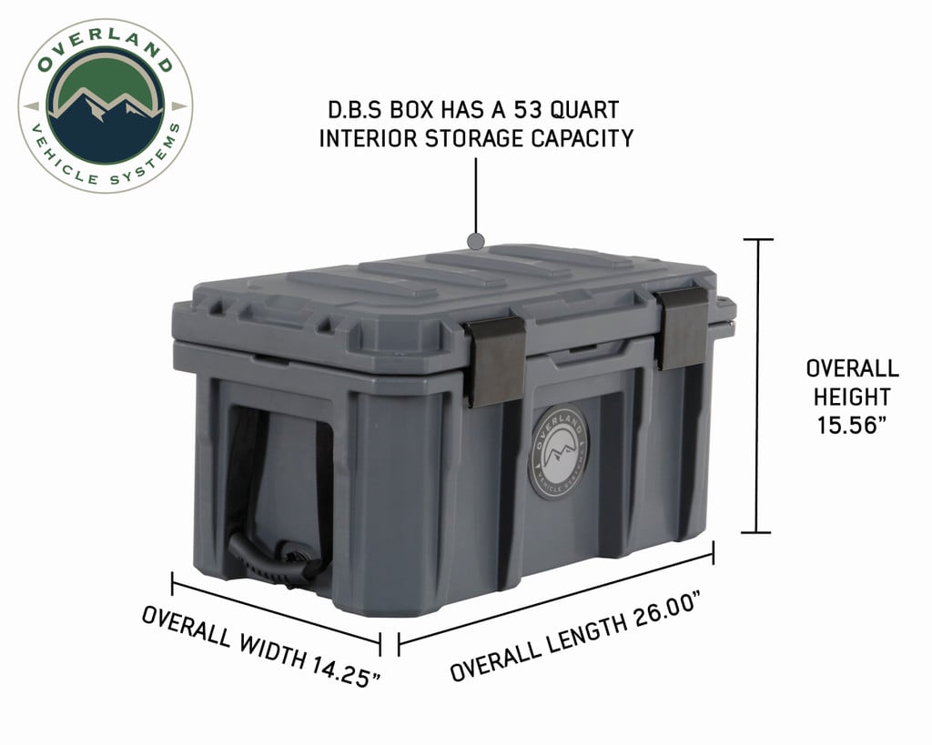 Dry Box Storage Dark Grey 53 QT Dry