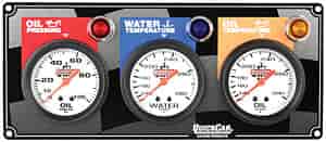 Standard 3-Gauge Panel Oil Pressure/Water Temp/Oil Temp Checkered