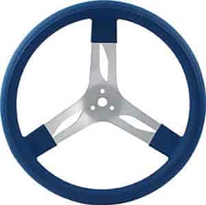 Aluminum Steering Wheel 15" Blue Grip