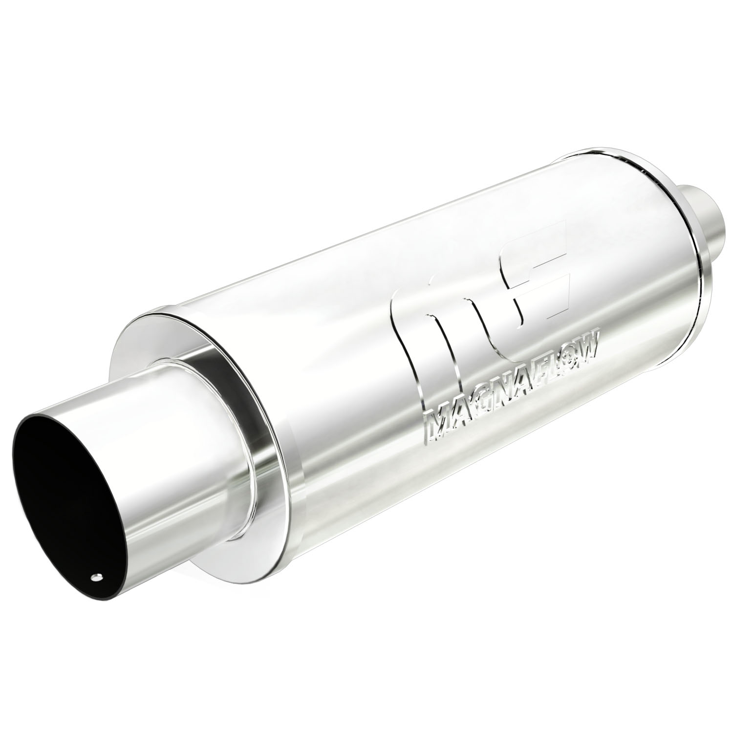 Race Series Universal Muffler With Single Tip Inlet/Outlet: 2.25"/4"