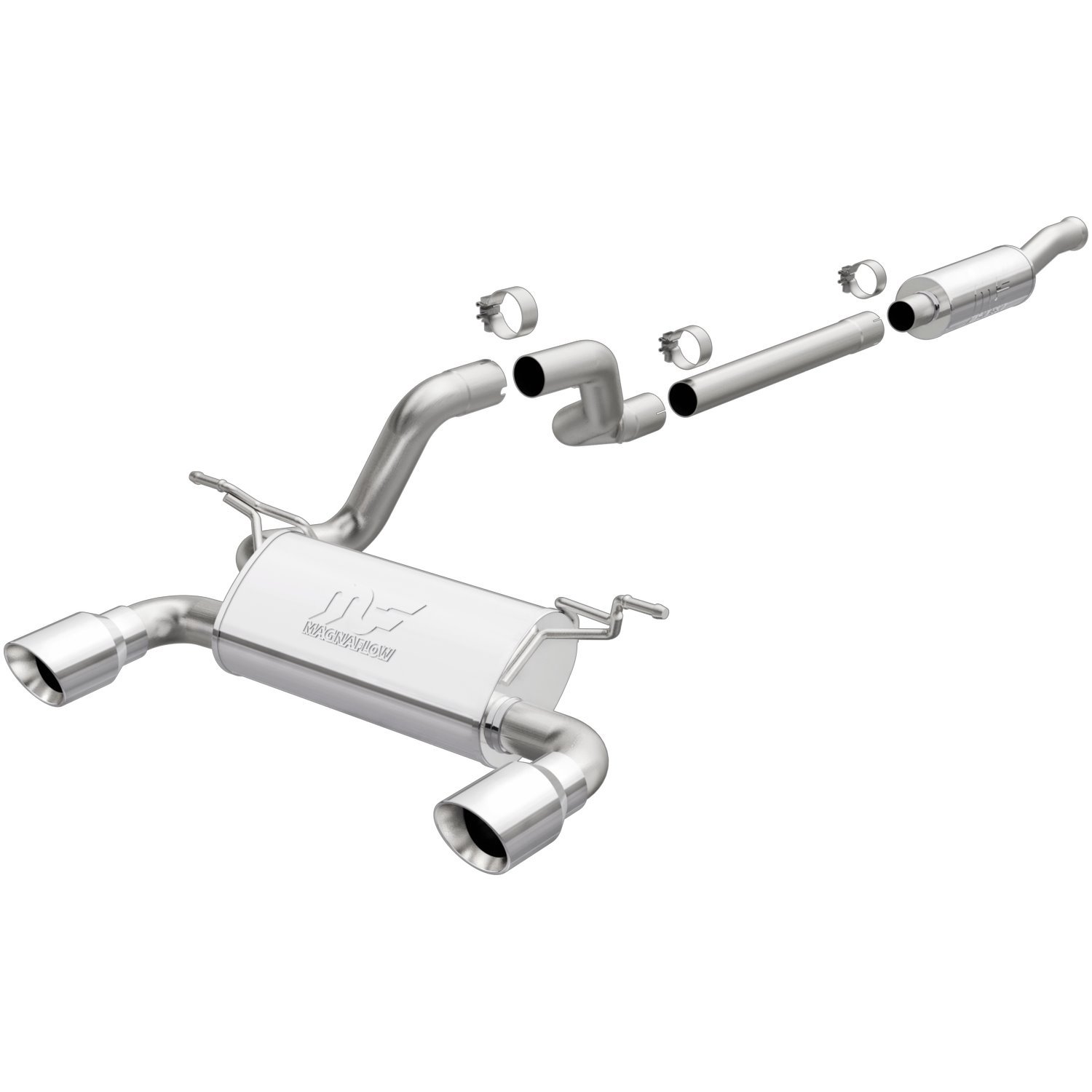 MF Series Cat-Back Exhaust System 2018-2019 Jeep Wrangler JL 2.0L - Polished