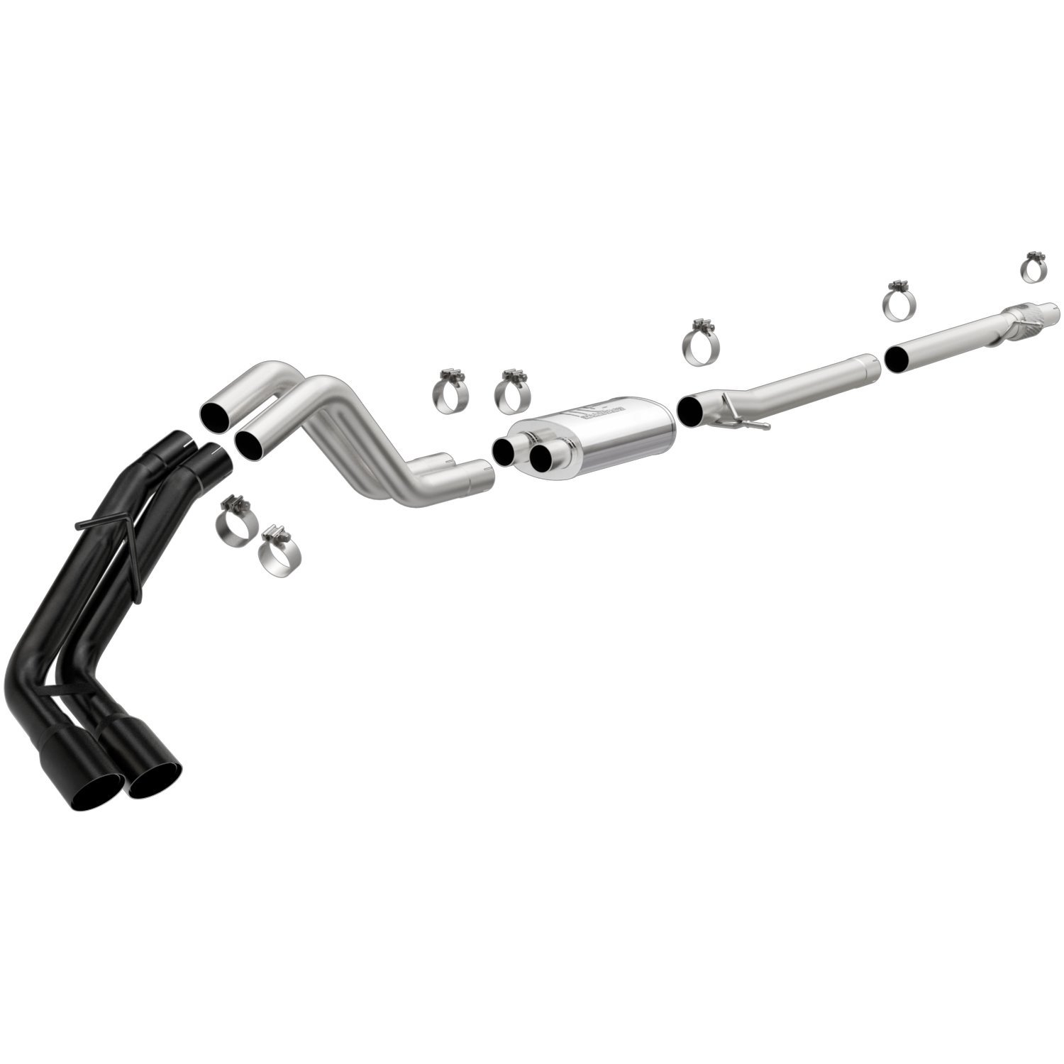 Street Series Cat-Back Exhaust System 2019 Ford Ranger 2.3L - Black Coated Tips