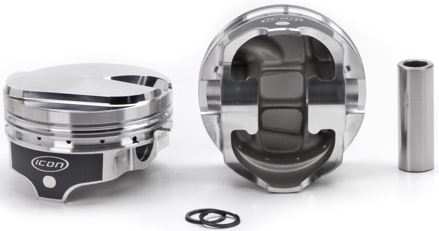 ICON Forged Single Piston - Chevy 489 Rod 6.385 cc Hollow Dome -20cc 1V