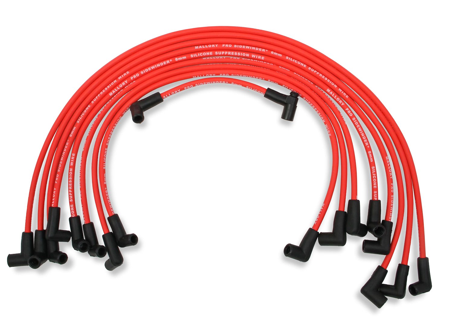 8mm Red Pro Wire Spark Plug Wire Set 1985-Up Chevy Truck w/Small Block