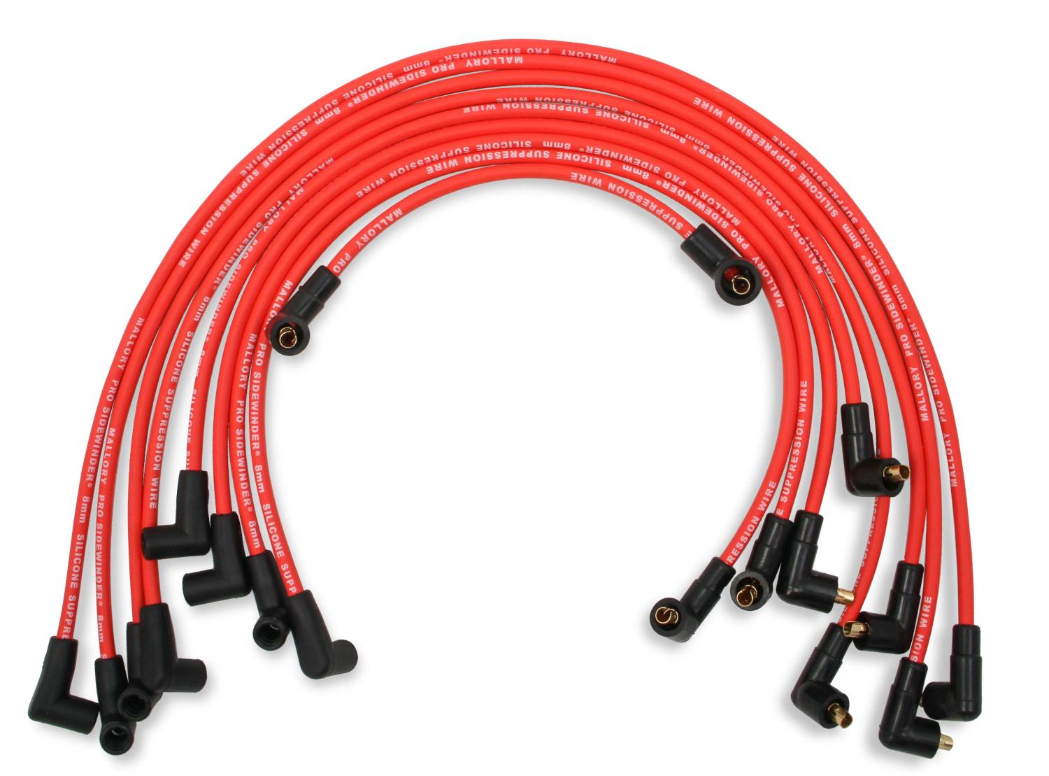 8mm Red Pro Wire Spark Plug Wire Set