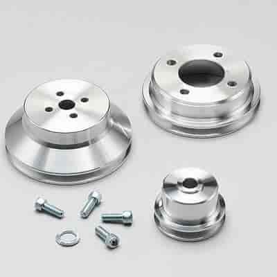 FORD FE 3PC 3V HI FLOW PULLEY BLK KIT