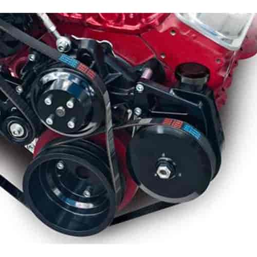 Mid Mount Serpentine Conversion Kit SB-Chevy - Long Water Pump