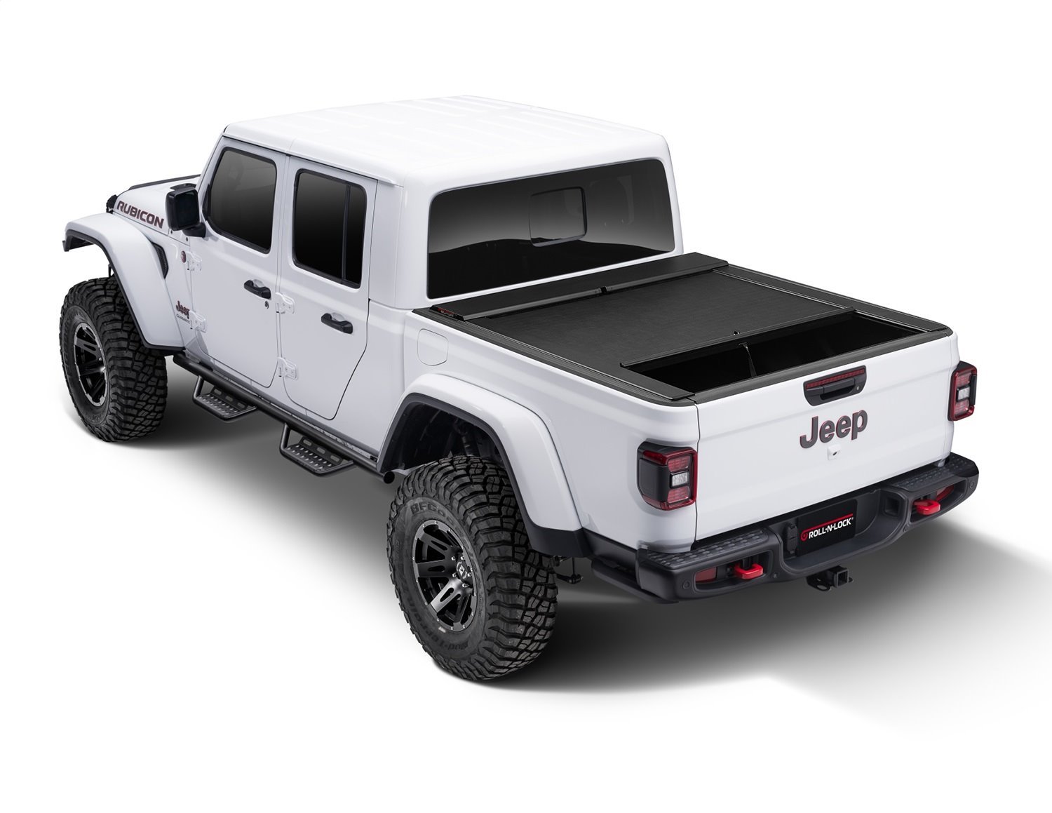 LG495M M-Series Locking Retractable Truck Bed Cover for 2020-2023 Jeep Gladiator w/ Trail Rail System [5 ft. Bed]