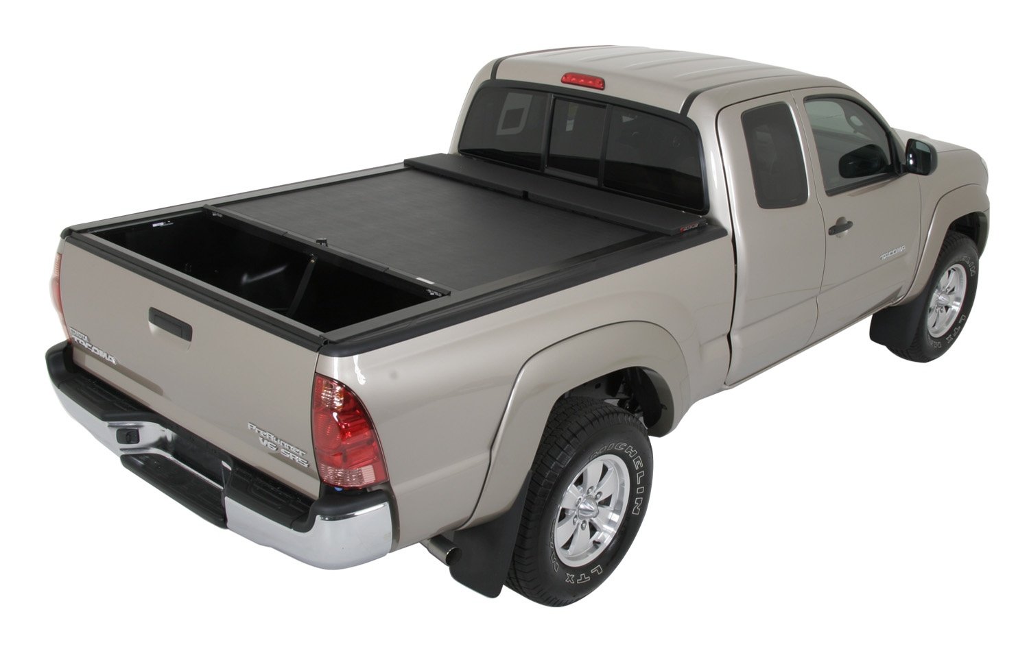 LG507M M-Series Locking Retractable Truck Bed Cover for 2005-2015 Toyota Tacoma Double Cab [5 ft. Bed]