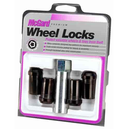 Locking Lug Nuts - Chrome/Black Cone Seat-Tuner Style