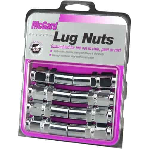 Chrome Long 1.000" Mag/Shank Lug Nuts 1/2" -20 Thread Size