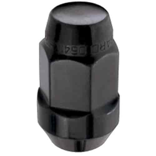 LUG NUT BX 144 14X1.5 CONE SEAT BULGE BLACK