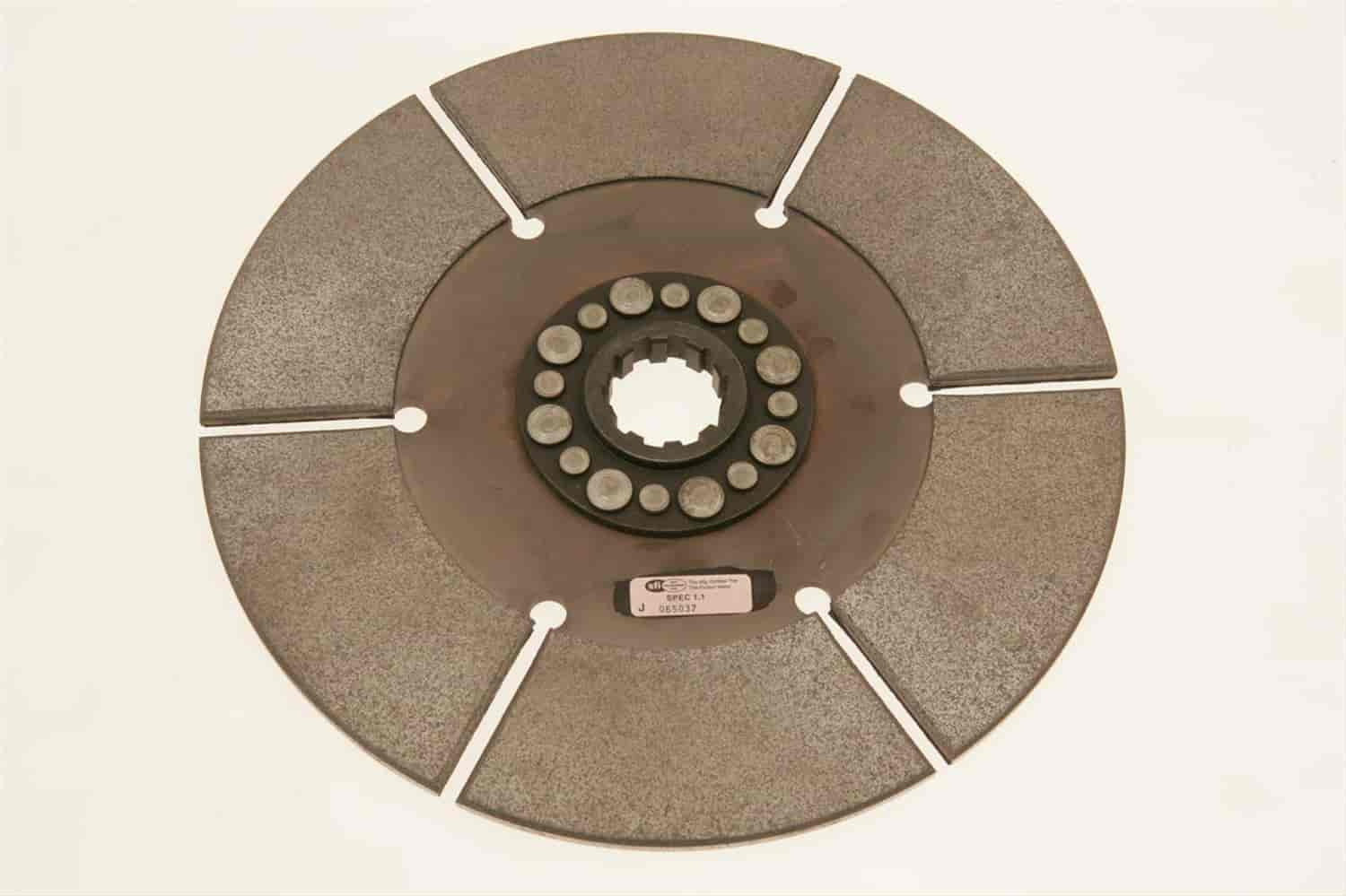 DISC SINTERED IRON HCF 11 X1-3/8X10 SPLINE SLD HUB 16 RIV .280 THK