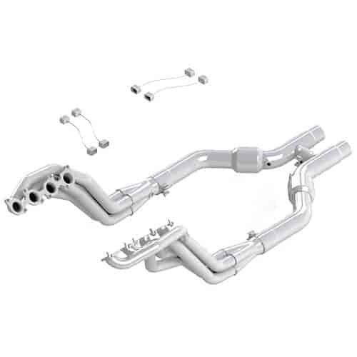 Mustang Long Tube Header H Pipe Kit With Cats 2011-14 Ford Mustang GT 5.0L