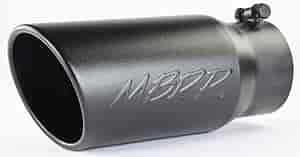 Exhaust Tip Angled Rolled End