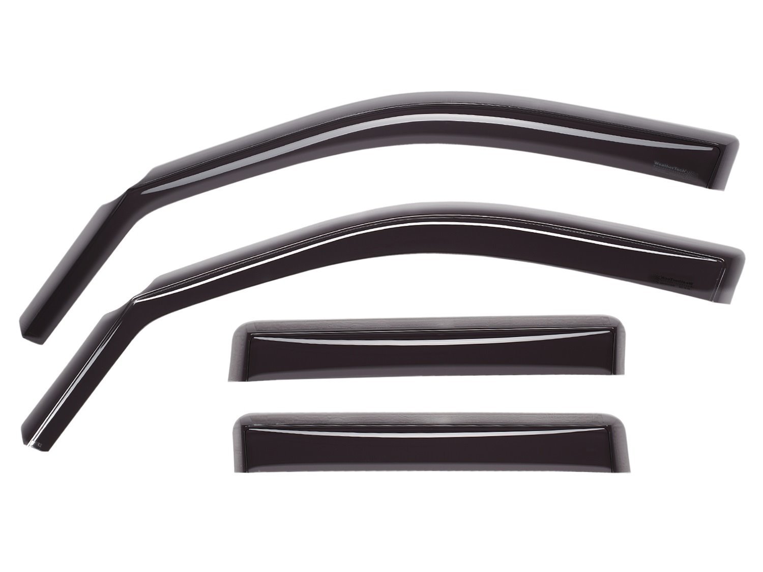 In-Channel Dark Tint Side Window Deflectors 2007-2012 Silverado/Sierra Pickup Crew Cab