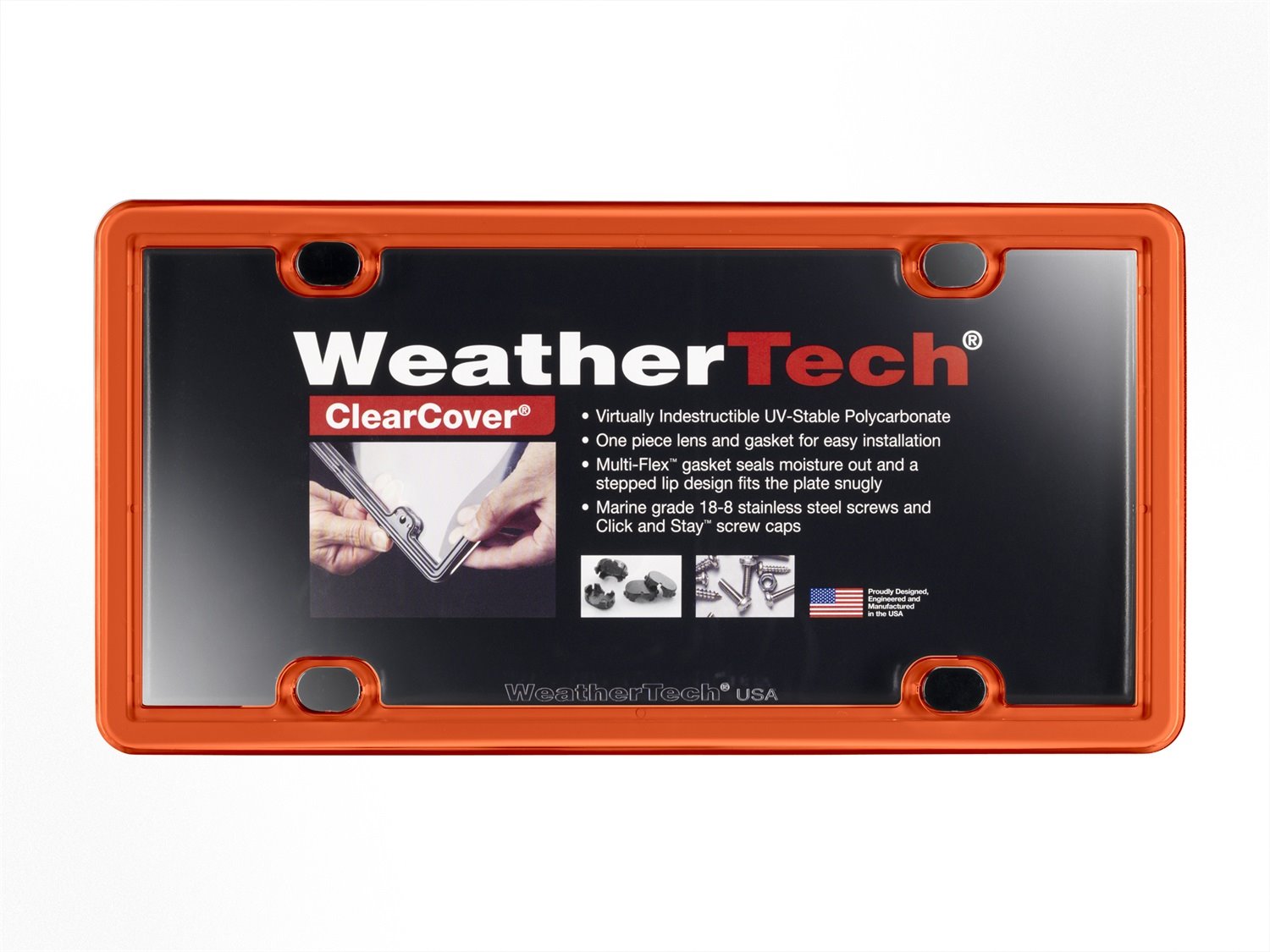 ClearCover License Plate Cover - Orange