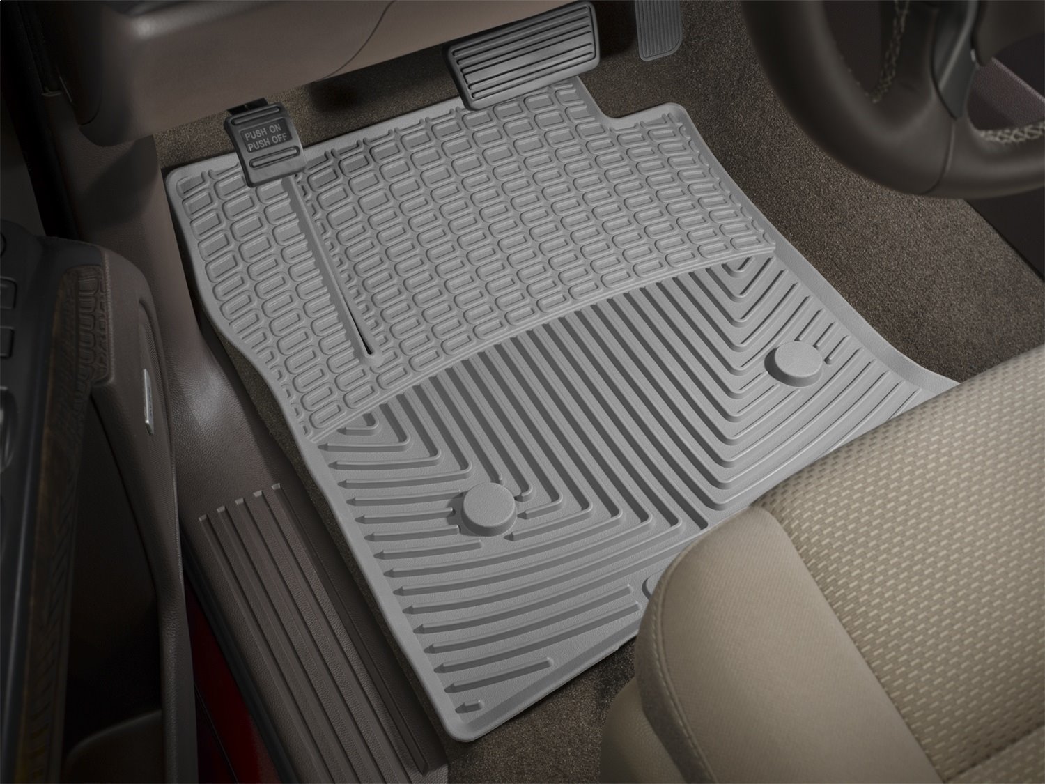 FRONT RUBBER MATS GREY HONDA PILOT 2016-2017