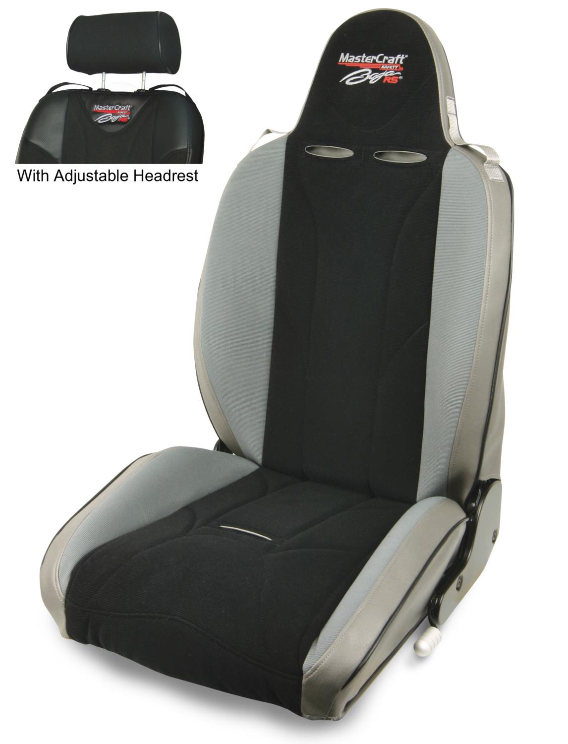 512027 MasterCraft Baja RS w/Adj. Headrest, Smoke w/Black Center & Gray Side Panels, Recliner Lever Left, w/BRS Stitch Pattern