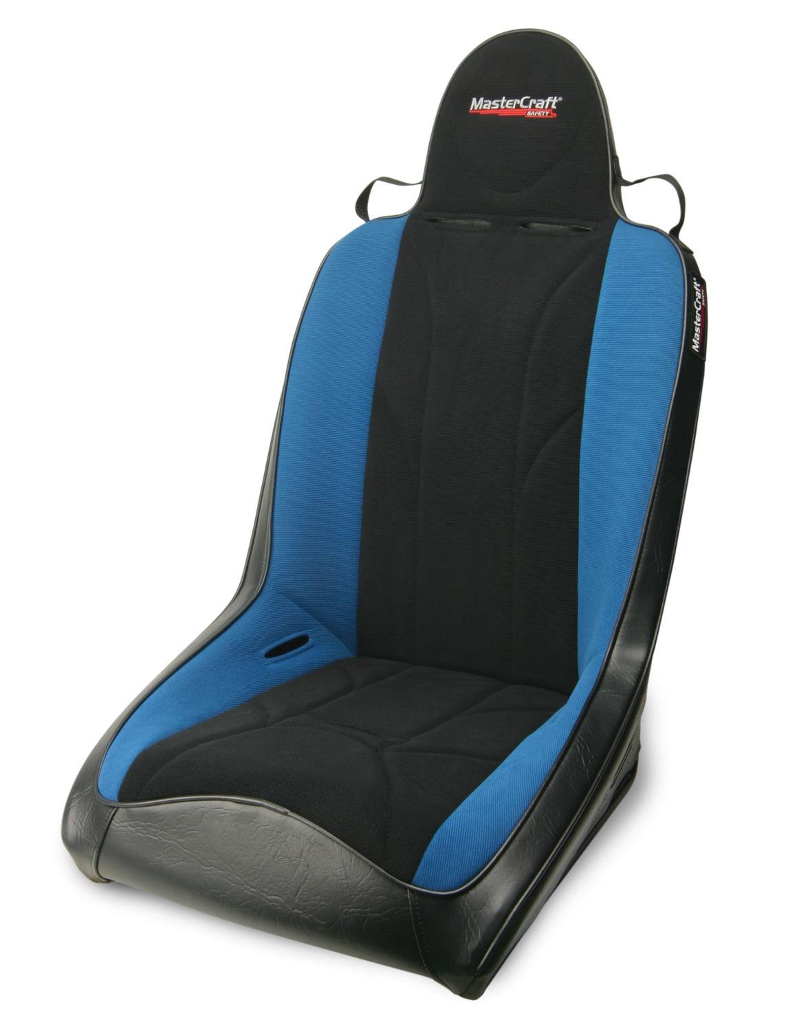 524113 Rubicon w/Fixed Headrest, Black w/Black Center & Blue Side Panels w/BRS Stitch Pattern