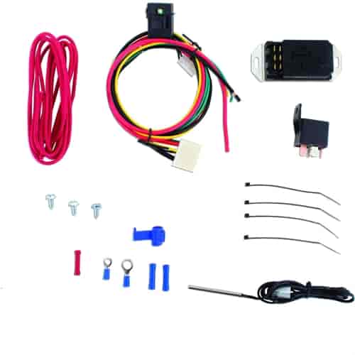 Adjustable Fan Controller Kit Push-In Radiator Probe Style Temp Sensor