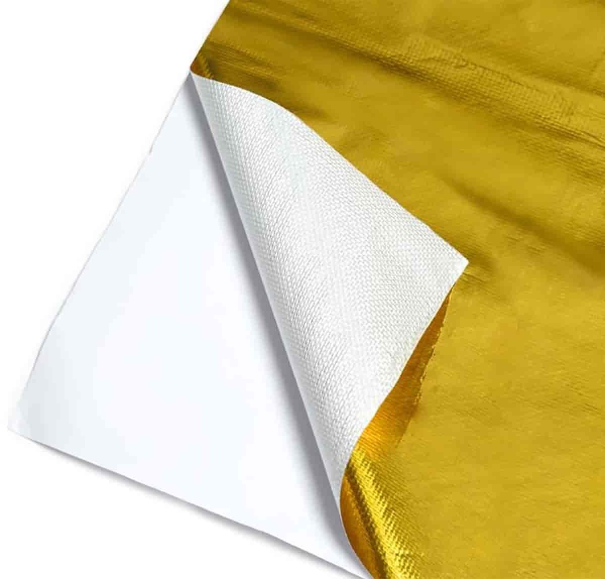 Gold Polymer Heat Barrier with Adhesive