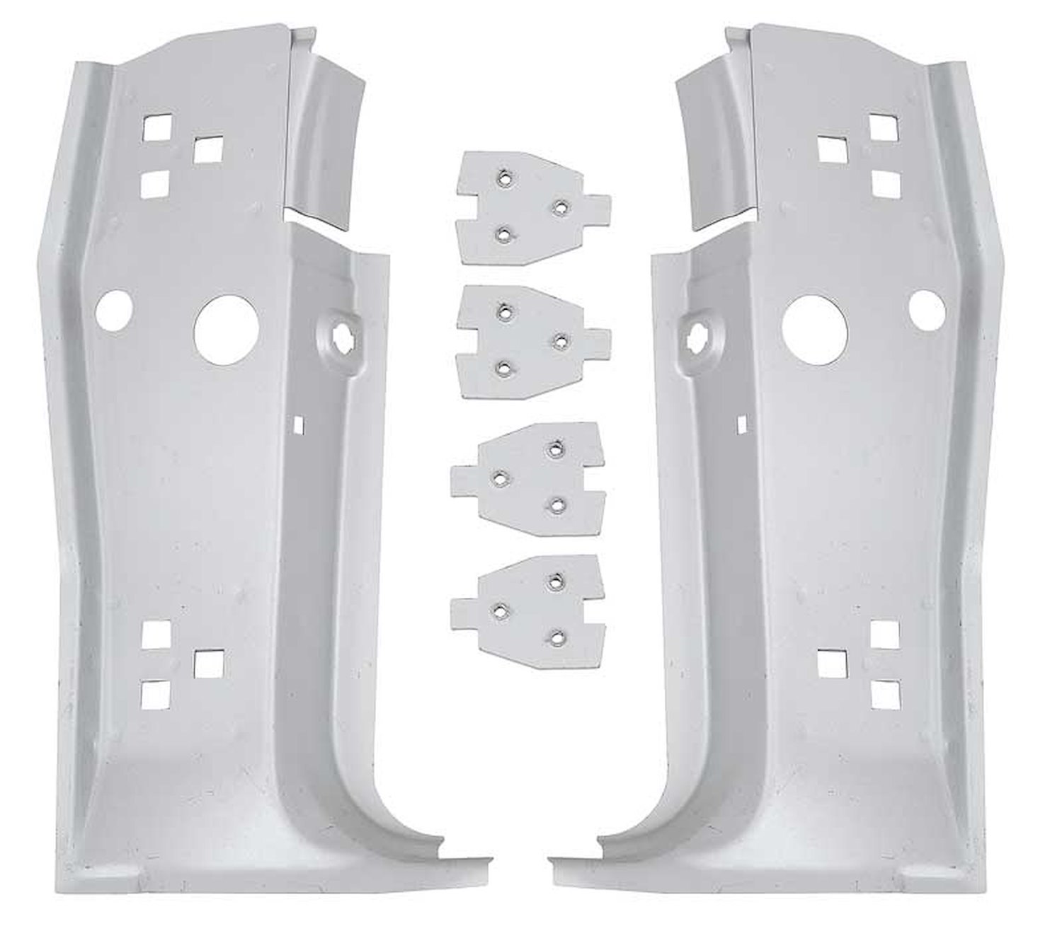 02043C A-Pillar Panel Set 1969-70 Mustang; 6 Piece Set; with Silver Weld Thru Coating