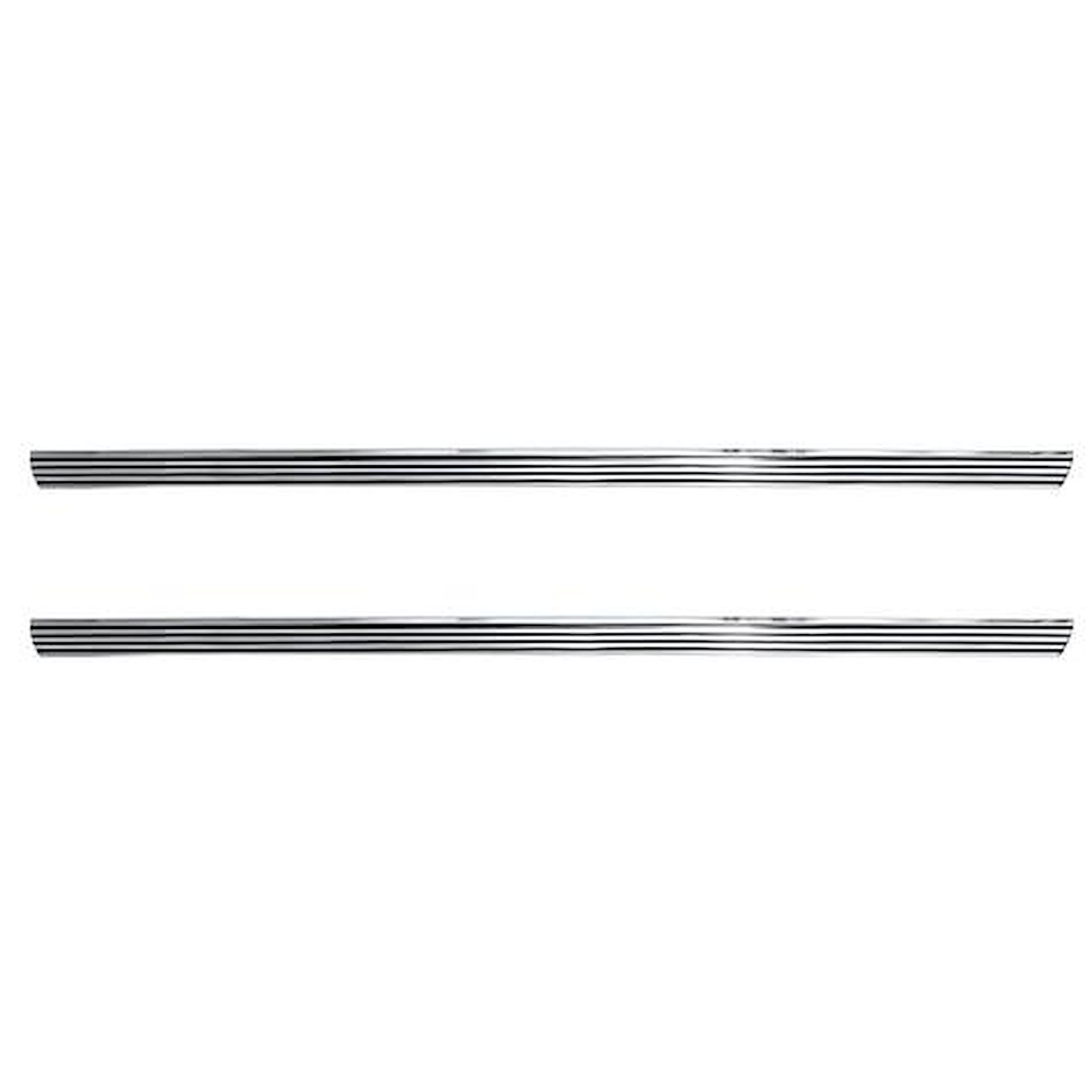 10176AB Rocker Panel Moldings-1964-66 Mustang; with Hardware; Pair